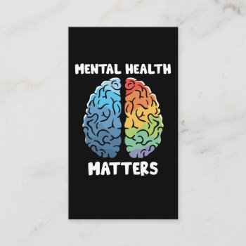 Mental Health Awareness Colorful Brain Cute Business Card by Designer_Store_Ger at Zazzle