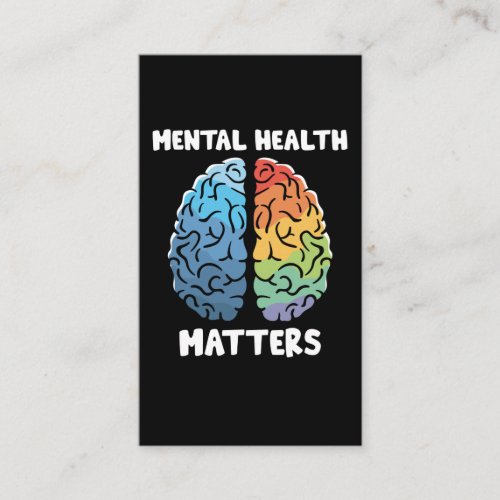 Mental Health Awareness Colorful Brain Cute Business Card