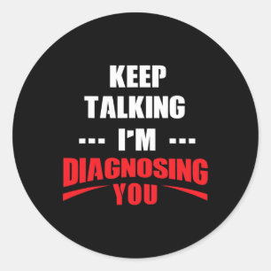 Mental Health Awareness Counselor Gift - Therapist Classic Round Sticker