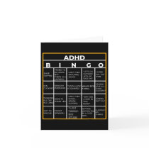 Mental Health Awareness Day Adhd Bingo Fun Gift  Card