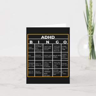 Mental Health Awareness Day Adhd Bingo Fun Gift Card