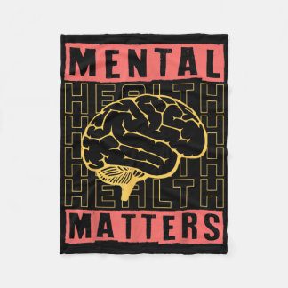 Mental Health Awareness Depression Suicide Prevent Fleece Blanket