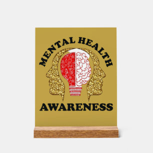 Mental Health Awareness Desk Sign