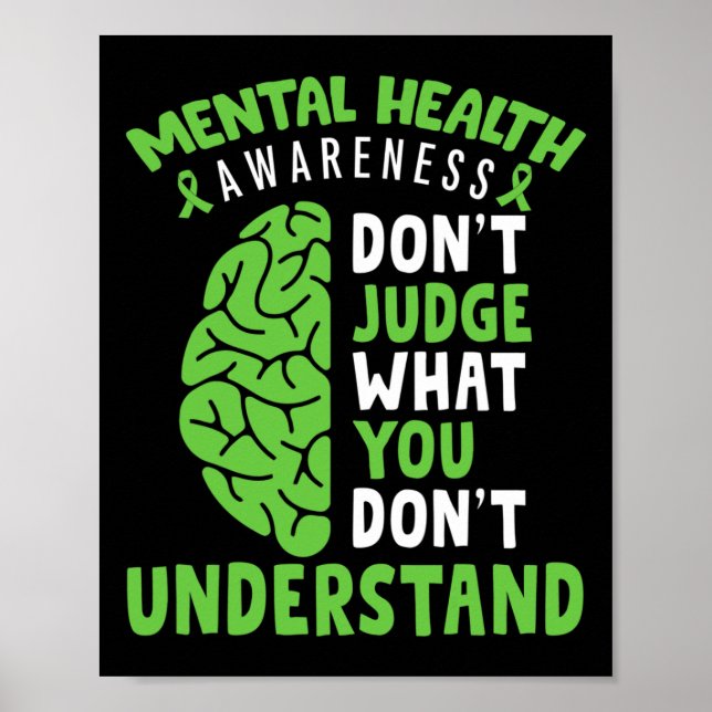 Mental Health Awareness Don't Judge What You Dont  Poster (Front)
