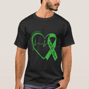 Mental Health Awareness Fight The Stigma Green Rib T-Shirt