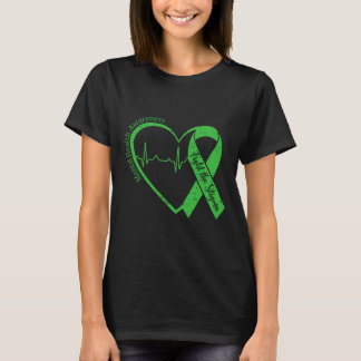 Mental Health Awareness Fight The Stigma Green Rib T-Shirt