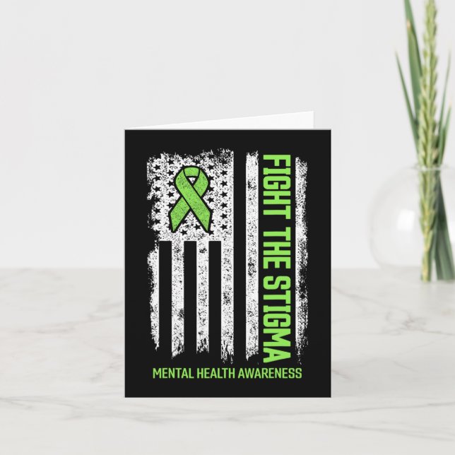 Mental Health Awareness  Fight the Stigma Mental H Card (Front)