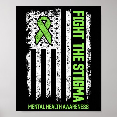 Mental Health Awareness  Fight the Stigma Mental H Poster