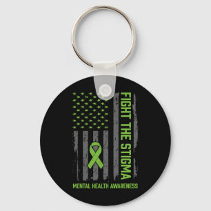 Mental Health Awareness Fight The Stigma Mental He Keychain