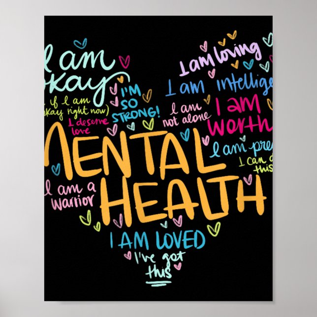 Mental Health Awareness Gifts Depression  Poster (Front)