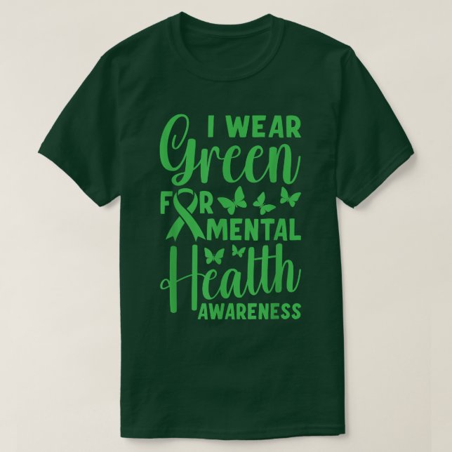 Mental Health Awareness Green May3469 1555  T-Shirt (Design Front)