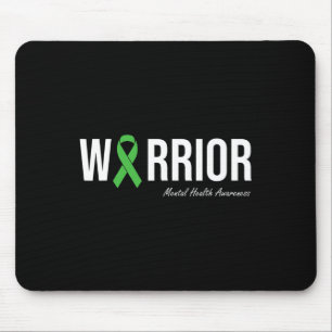 Mental Health Awareness Green Ribbon 2  Mouse Pad