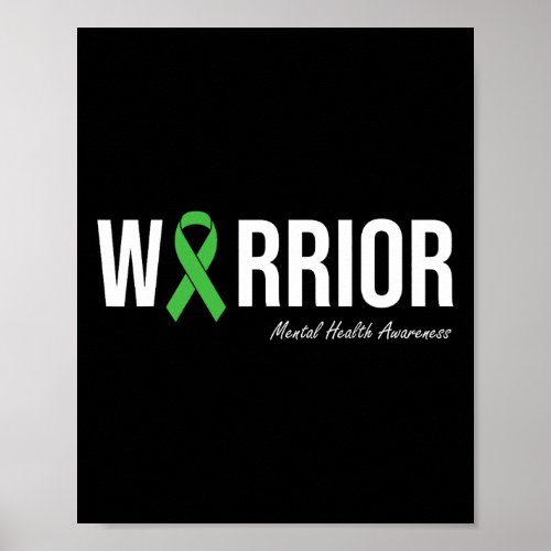 Mental Health Awareness Green Ribbon 7  Poster