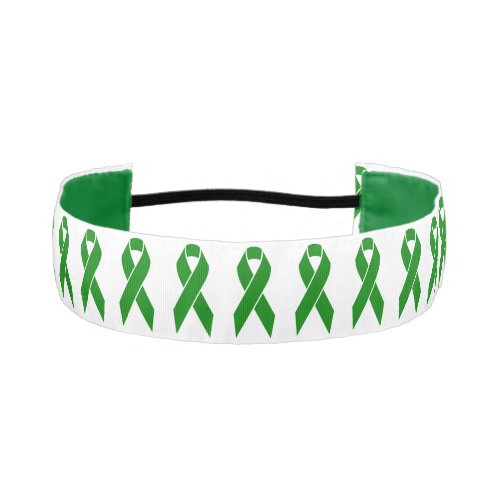 Mental Health Awareness Green Ribbon Athletic Headband