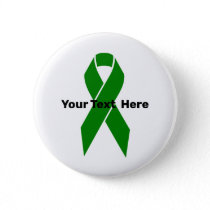 Mental Health Awareness Green Ribbon Button