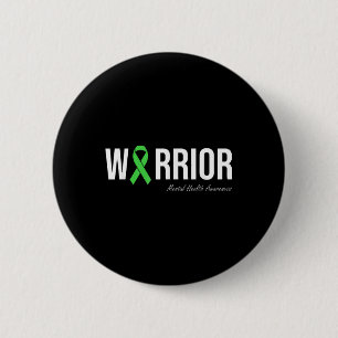 Mental Health Awareness Green Ribbon  Button