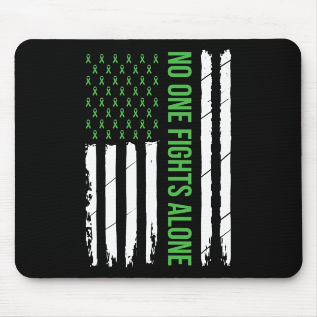 Mental Health Awareness Green Ribbon  Mouse Pad (Front)