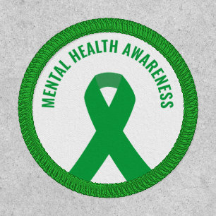 Mental Health Awareness Green Ribbon Patch