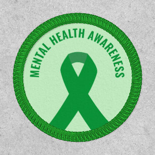 Mental Health Awareness Green Ribbon Patch