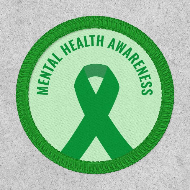 Mental Health Awareness Green Ribbon Patch (Front)