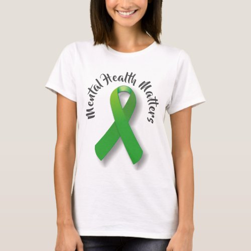 Mental Health Awareness Green Ribbon T_Shirt