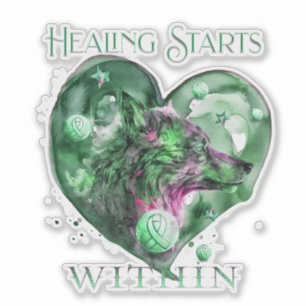 Mental Health Awareness Healing Starts Within Sticker