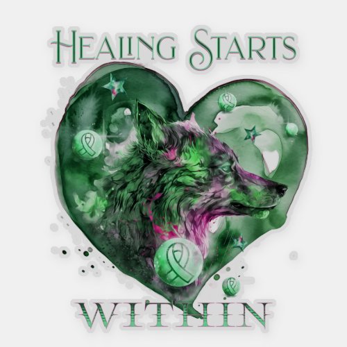 Mental Health Awareness Healing Starts Within Sticker