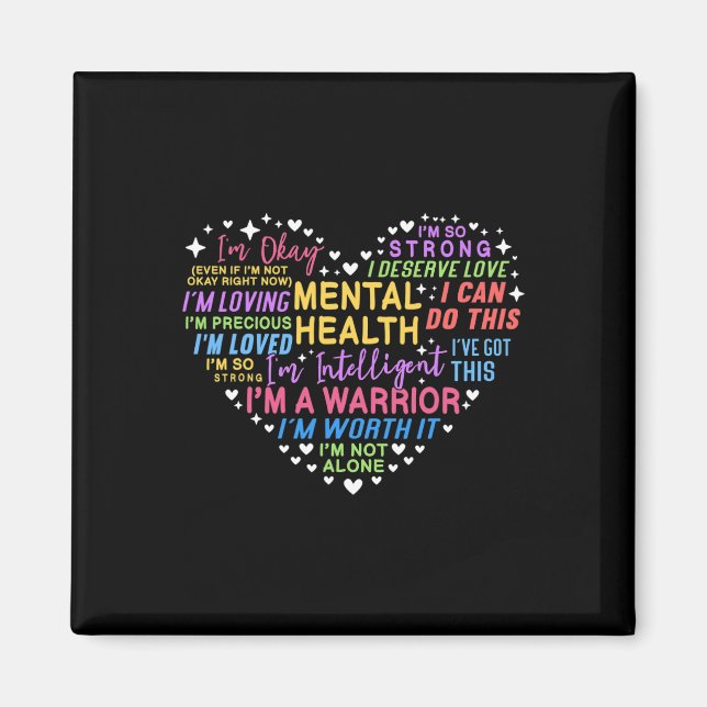 Mental Health Awareness Heart Magnet (Front)
