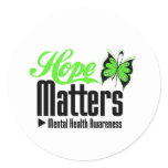 Mental Health Awareness Hope Matters Classic Round Sticker