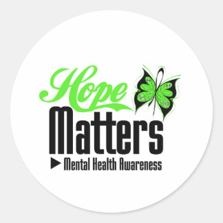 Mental Health Awareness Hope Matters Classic Round Sticker