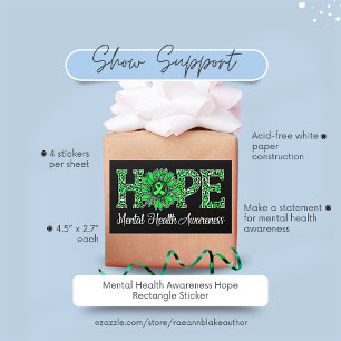 Mental Health Awareness Hope Rectangle Sticker