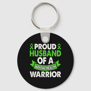 Mental Health Awareness Husbynd Of Warrior Mental Keychain