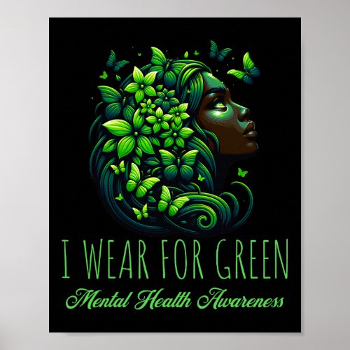 Mental Health Awareness In May We Wear Green For K Poster