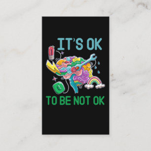 Mental Health Awareness Kids Colorful Brain Business Card