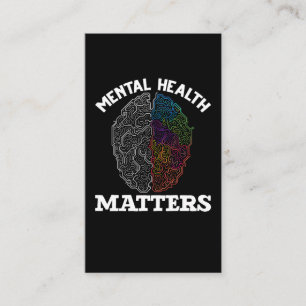Mental Health Awareness Kids Colorful Brain Business Card