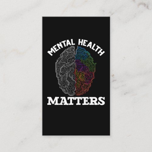 Mental Health Awareness Kids Colorful Brain Business Card