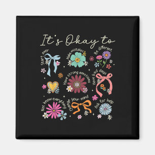 Mental Health Awareness Kindness Butterfly Ribbon Magnet