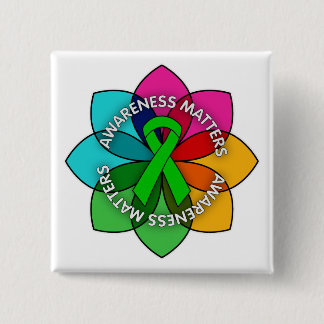 Mental Health Awareness Matters Petals Pinback Button