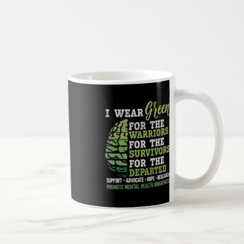 Mental Health Awareness Matters Support I Wear Gre Coffee Mug