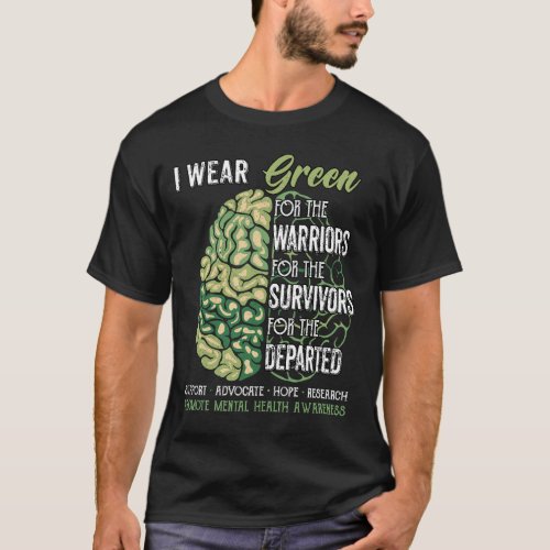 Mental Health Awareness Matters Support I Wear  T_Shirt