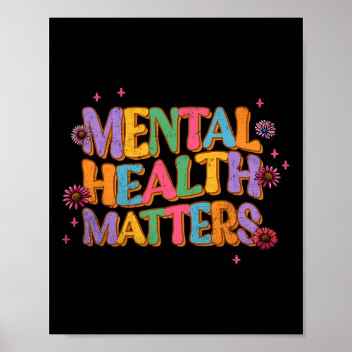 Mental Health Awareness Men Women Kids Mental Heal Poster