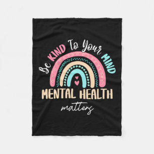 Mental Health Awareness Mental Health Problems Fleece Blanket