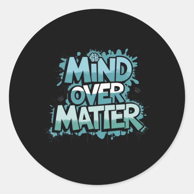 Mental Health Awareness Mind Over Sticker  (Front)