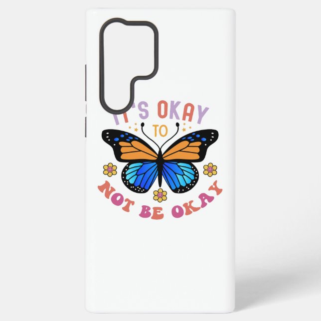 Mental Health Awareness Monarch Butterfly Samsung Galaxy Case (Back)