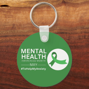 Mental Health Awareness Month    Anxiety Keychain