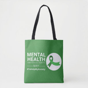 Mental Health Awareness Month Anxiety Tote Bag