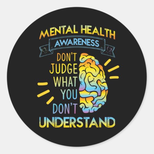 Mental Health Awareness Month  Choose To Live Classic Round Sticker