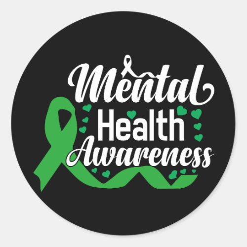 Mental Health Awareness Month Classic Round Sticker