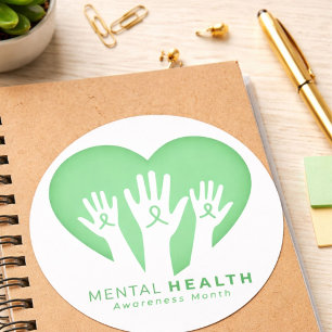 Mental Health Awareness Month Classic Round Sticker