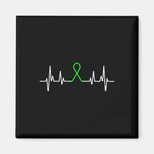 Mental Health Awareness Month Green Ribbon Heartbe Magnet